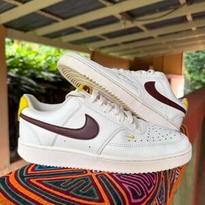 Nike Killshot 2 Leather White Burgundy Yellow CD5434-117 in size 8 men